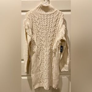 Express cream sweater dress medium NWT